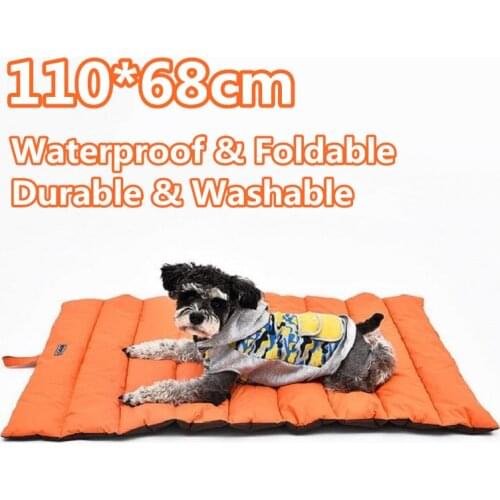 Waterproof Dog Mat 110*68 Cm Outdoor Bite Resistant Pet Cage Kennel Mat Warm Soft Large Dog Bed House Mat Blanket Four Seasons