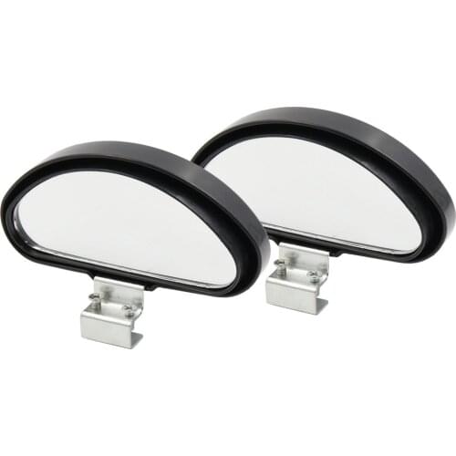 X Autohaux 2 Pcs Universal Black Shell Car Truck Wide Angle Blind Spot Rear Side View Mirror Safety Parking Auxiliary Mirror