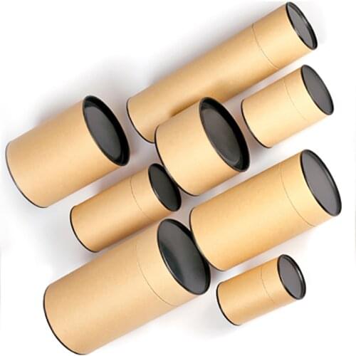 Xin Jia Yi Packaging Brown Box 2018 New Fashion Kraft Paper Gift Tube Birthday Party Tea Cookies Suitcase Paper Can Eco 5 Sizes