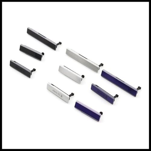 1 Set/3PCS New USB Charging Port Dust Plug Cover + Micro SD Port + SIM Card Port Slot Cover for Sony Xperia Z1 L39H C6903