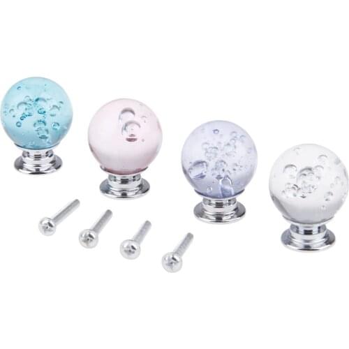 1PC 30mm Crystal Ball Furniture Cabinet Knobs and Handles Creative Kitchen Cabinet Wardrobe Door Cupboard Furniture Pull Knobs