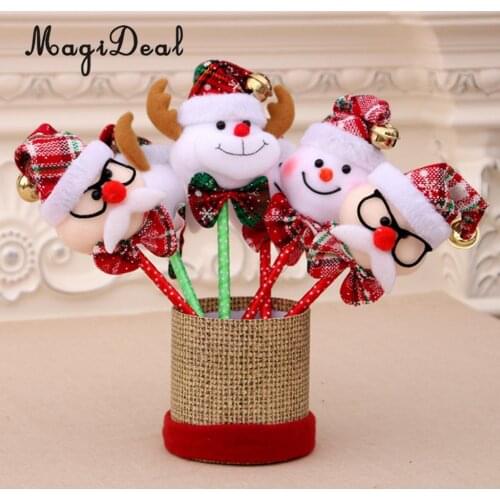MagiDeal 1pcs Christmas Theme Ballpoint Ball Point Pen Stationery Funny Toy Kids Gift Santa Claus/Snowman/Deer