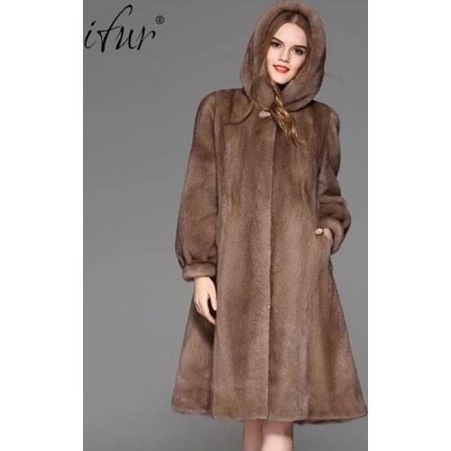 2021 Brand luxury women natural mink fur jacket long style with sashes elegant lady high quality Imported winter fur coat