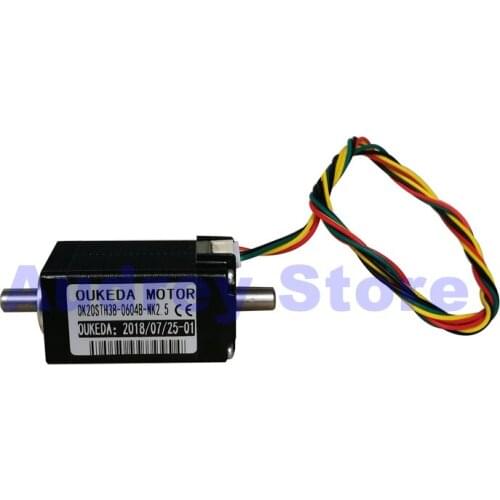 32m.Nm 0.6A Double output shaft 20BYGH38 20 hollow shaft stepper motor 1.8degrees 38mm For Placement machine