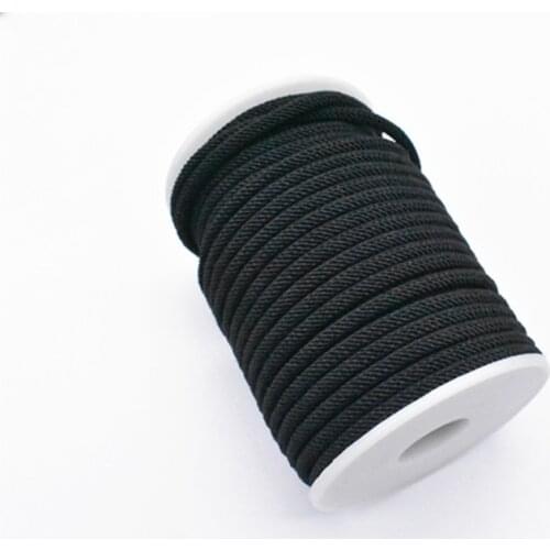 4mm Black Nylon Braided Rope For Making Handmade Bracelet Necklace 2M
