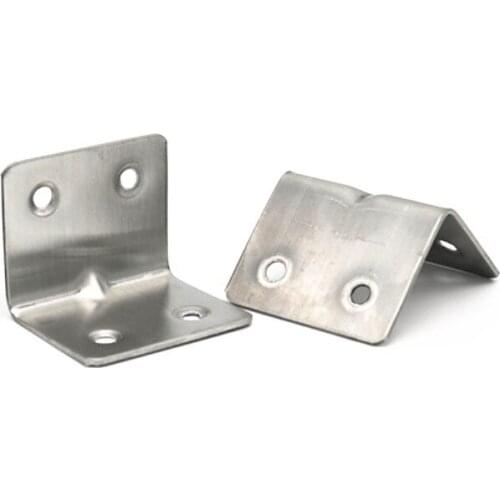 50pcs/lot Stainless Steel Stainless Steel Angle Code Fixed Bracket Furniture Accessories Cabinet Right Angle Connector