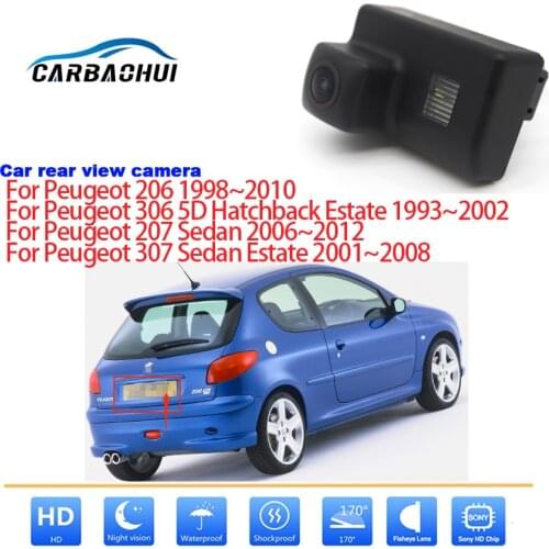 Car Rear View Back Up Camera For Peugeot 206 306 207 307 1998~2015 Full HD CCD Night Vision Reverse Parking Camera Waterproof