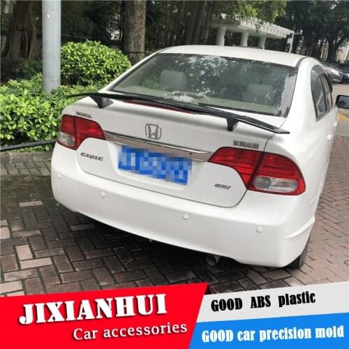 For Honda Civic Spoiler 2006-2018 Civic Spoiler TF ABS plastic Material Car Rear Wing Color Rear Spoiler