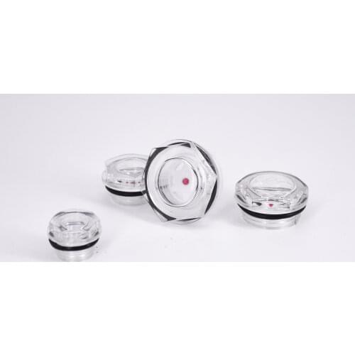 G 3/8" 1/2" 3/4" 1" BSP M16-M60 Metric Male Plastic Oil Level Sight Glass Window Hex Head For Air Compressor Gearbox