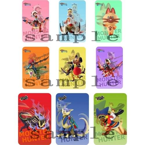 Monster Hunter Rise stories cards for NS Switch 3DS Magaimagado Palamute Palico Berioros Ayuria Qurupeco Dan Rathalos