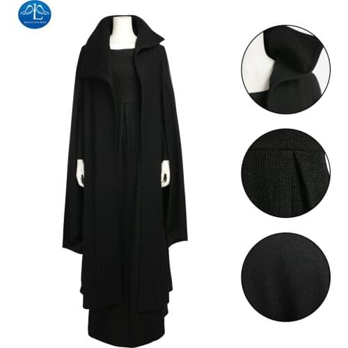 Star Wars 8 Princess Leia Cosplay Costume Women Deluxe Outfit Black Full Set Halloween Costumes For Women Custom Made