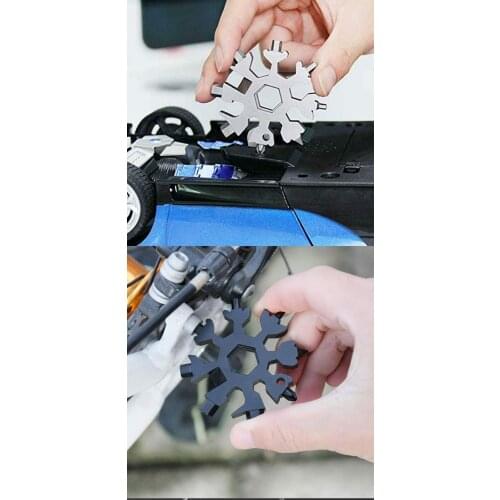 18-In-1 Multi-functional Snowflake Hand Tools Card Combination Compact Handy Screwdriver Craft Tool Portable Outdoor Products