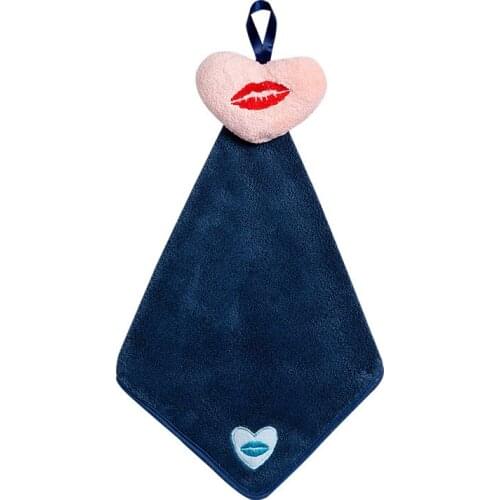 Coral Velvet Soft Hand Towel Absorbent Cloth Dishcloths Hanging Cloth Kitchen Accessories Bathroom Supplies