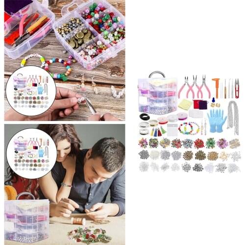 Set of 2015 Jewelry Findings Making Starter Supplies Kit Repair Tool Set for Rings Bracelet Necklace DIY Decor