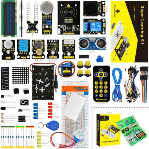 New Packing! Keyestudio Super Starter Learning Kit (NO UNOR3 Board) for Arduino Programming Education Kit + PDF