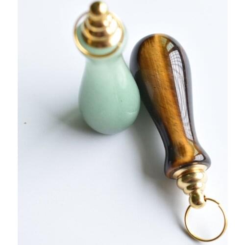 Wholesale 2pcs/lot natural tiger eye stone bottles pendants, gold rings cklaces, pendants, womens fashion jewelry production