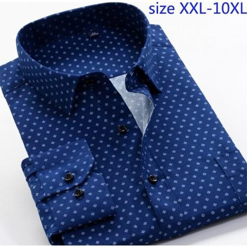 New Arrival Fashion Men Flower Long Sleeve Loose Super Large Handsome Casual Shirts Print Plus Size 2XL-6XL7XL8XL9XL10XL 42-50
