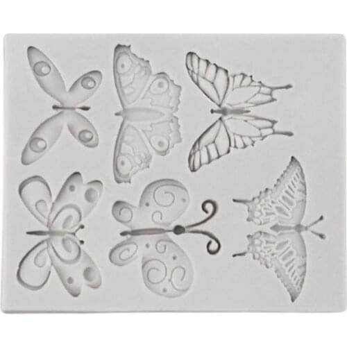 Handmade Butterflies Silicone Mold Candy Mold Mini for Cake Decor Polymer Clay Crafting Resin Epoxy Jewelry Making