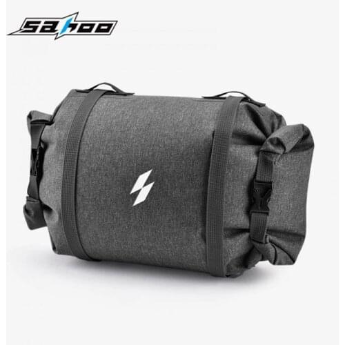 Sahoo Bicycle Handlebar Bag 3-5L Roll-Top Front Tube Pannier Cycling Storage Tube Frame Basket Headstock Sack Pack 112008