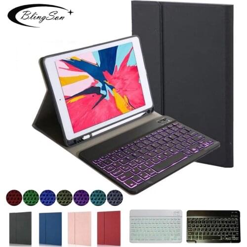 Smart Keyboard for iPad 9.7 2018 2017 / Pro 9.7 / Air2 / Air 5th 6th Generic Backlight Bluetooth Keyboard Case for iPad 5 6