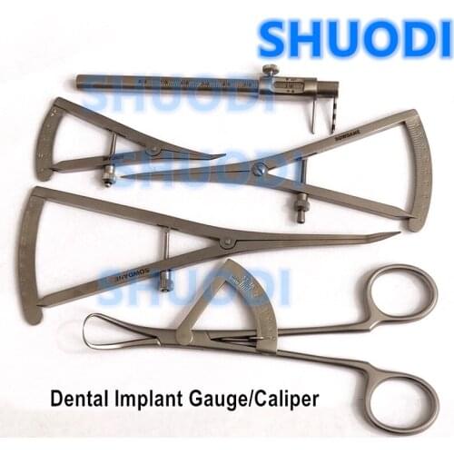 Dental Implant Castroviejo Bone Caliper Dental Surgical Sliding Caliper Dental Crown Gauge Calipers Dentist Medical Ruler