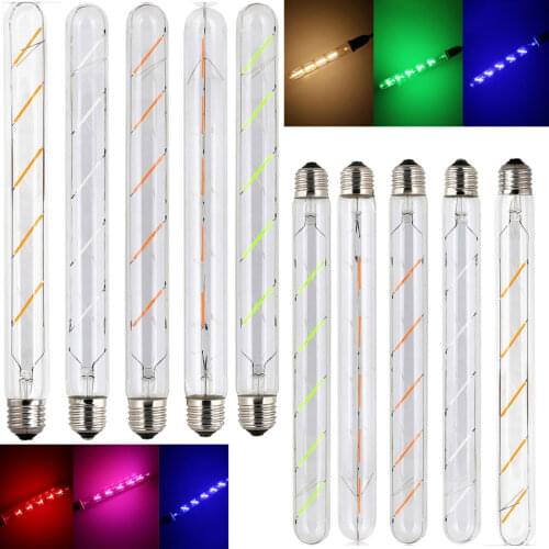 Colorful Vintage Retro T30 E27 LED COB Filament Light Bulb 5W Warm White Lamp 110V 220V For Home Bar Decoration Lighting Lamps