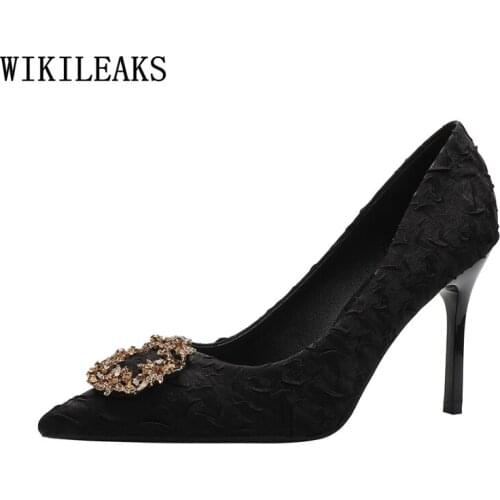 Pumps Women Shoes Bridal Shoes for Women 2021 High Heels Black Heels Women Shoes Luxury Brand High Quality Zapatos Mujer Zapatos
