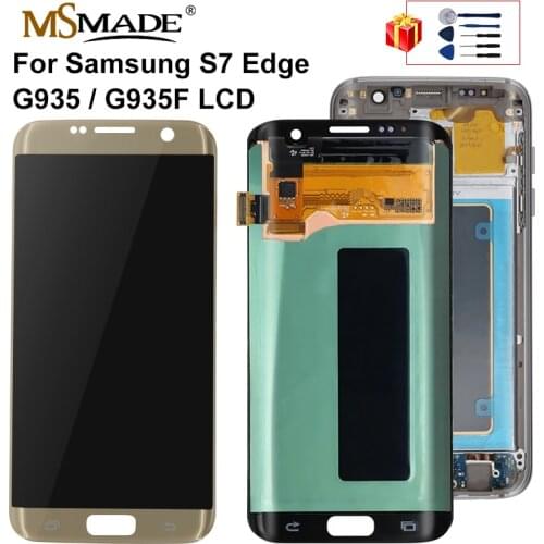 5.5'' Original For SAMSUNG Galaxy S7 edge Display G935 G935F LCD Display Touch Screen Digitizer Assembly For Galaxy S7 Edge LCD