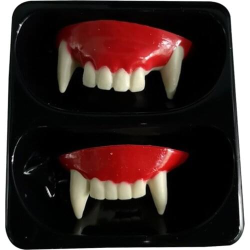 1 Pair Of Halloween Fangs Novelty Realistic Ugly Teeth Vampire Teeth PVC Cosplay Costume Prop Halloween Festival DIY Decorations