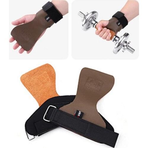 1 Pair Weight Lifting Grips Gym Gloves Palm Gym Fitness Power Protector Workout Bodybuilding Wrist Support