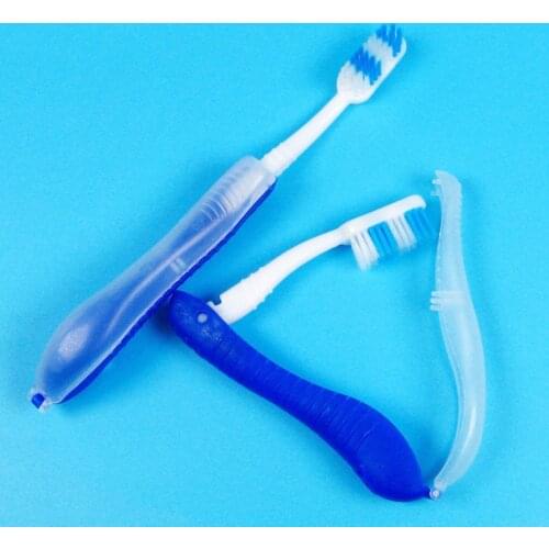 1PC Foldable Travel Toothbrush Hairbrush Portable Soft Bristle Toothbrush Camping Holiday Comb Outdoor Toothbrush Cleaning Tools