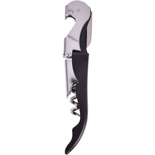 1x Stainless Steel Corkscrew Double Hinged Waiters Wine Bottle Opener Lever Tool