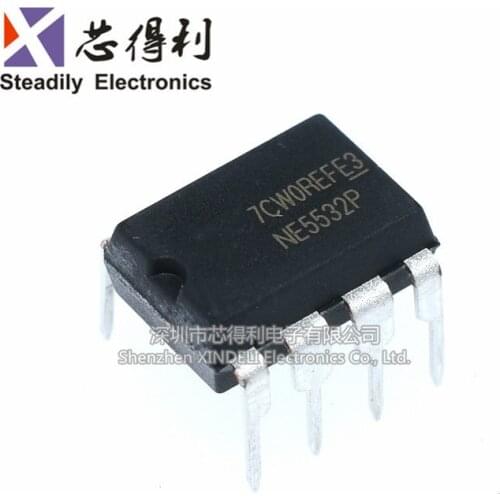 10pcs/lot New NE5532 Ne5532p Audio High Performance Frequency Amplifier Low Noise Dip-8