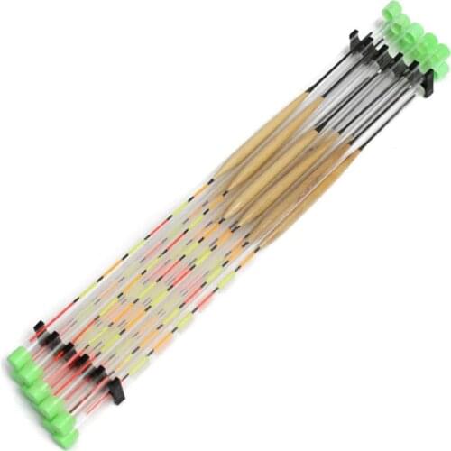 10 Vertical Fishing Float Buoy Fishing Tackles Tools With 10 Storage Tubes