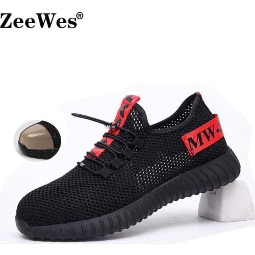 2020 New Fashion Exhibition Safety Shoes Mens Steel Toe Anti-smashing Construction Work Sneaker Outdoor Breathable Safety Boots