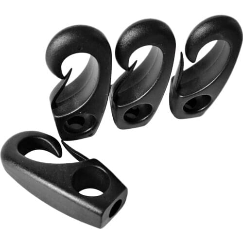 4Pcs Multi Purpose Elastic Shock Cord Bungee Rope Clip Hook for Kayak Paddle Rod Leash Lanyard Strap