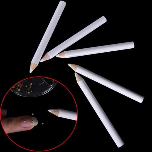 5Pcs DIY Nail Art Rhinestone Gems Picking Pen Crystal Dotting Tool Wax Pencil Wood Pen Nail Art Decoration Picker Rhinestones