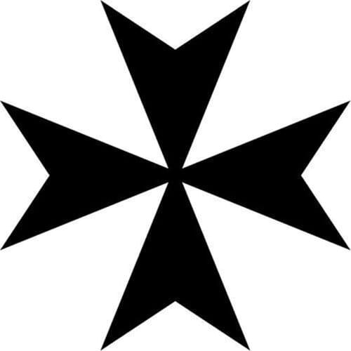 9.5cm*9.5cm Maltese Cross Fashion Vinyl Car-Styling Car Sticker Motorcycle