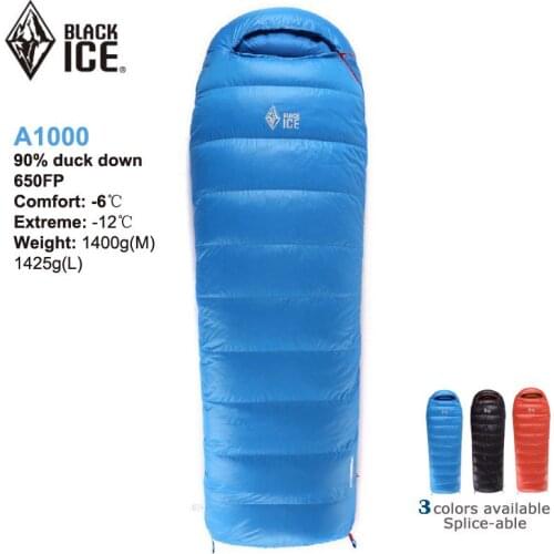 Blackice UPGRADE A1000 Envelope Sleeping bag Splicing Single Ultra Light Down Winter with Compression Bag