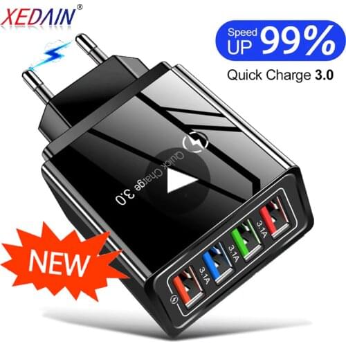 Quick Charge 3.0 EU/US Plug USB Charger Mobile Phone Wall Charger For iphone 11 12 X XR Max Huawei Xiaomi Samsung Fast Charging