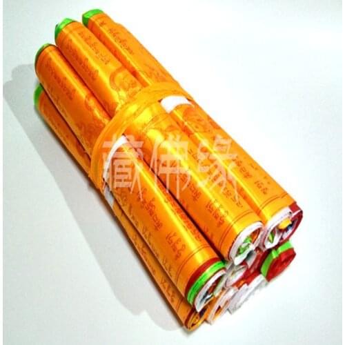 Ten In One Scriptures Flags Colorful Tibet Buddhist Wind Horse Flag Tibetan Lung Ta Silk Banner 20 Pieces/lot Total 6.8 Meters