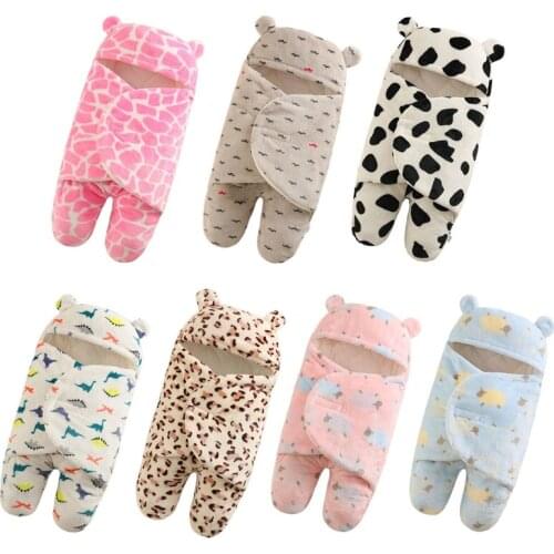 Infant Baby Sleeping Bag flannel Baby Sleeping Bag Thickened Leg Anti-Kick Quilt