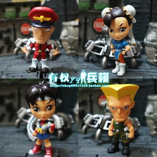 Street Fighterrs Action Figure Guile Zangief Chun-Li Q Version Cartoon Model Ornaments Toys