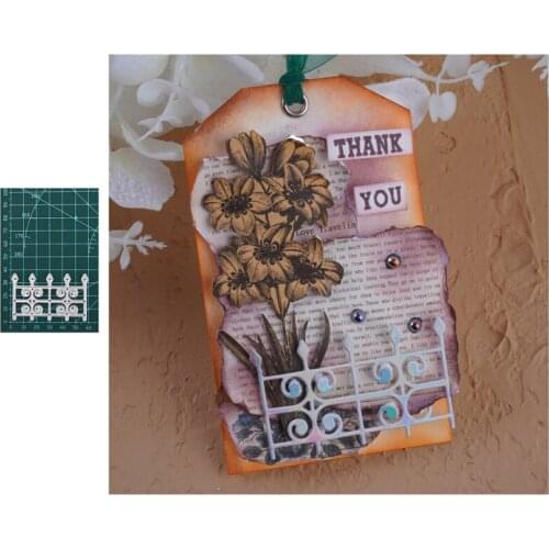 InLoveArts Craft Railing Metal Cutting Dies Cut Mold Lace Fence Decoration Scrapbook Paper Craft Mould Blade Punch Stencils Dies