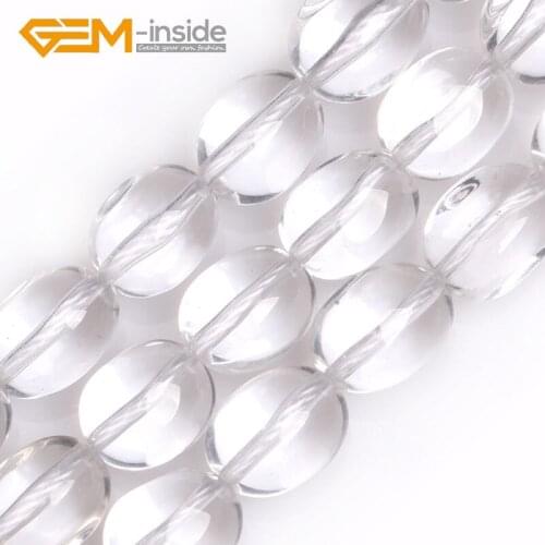 GEM-Inside White Rock Quartzs Stone Loose Beads For Jewelry Making Strand 15 Inches DIY Bracelet Necklace