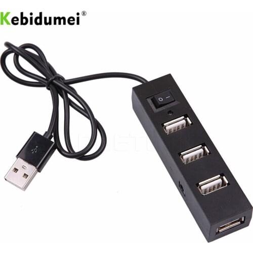 Kebidumei hot sale fashion New Mini USB 2.0 Hi-Speed 3 Port USB Hub Splitter Hub Adapter For PC Computer For Portable Hard Drive
