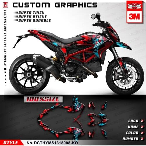 KUNGFU GRAPHICS Vinyl Decals PVC Stickers for DUCATI Hypermotard Hyperstrada 821 939 2013 2014 2015 2016 2017 2018
