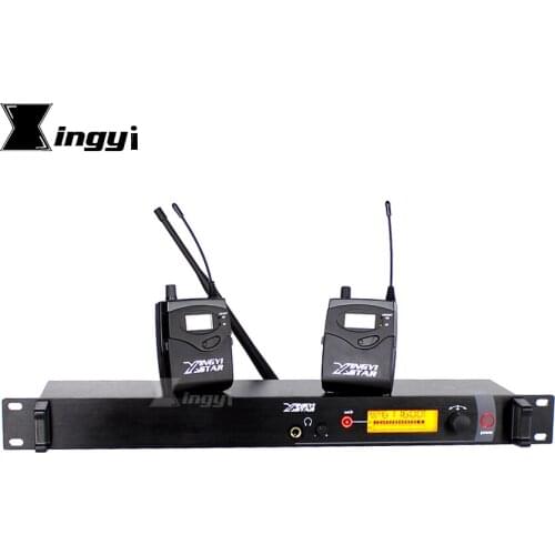 Headphone In Ear Monitor Wireless System Professional 2 Receiver With 1 Transmitter Monitoring in Earphone For Stage Performance