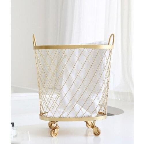 Nordic iron toy clothes storage basket bathroom dirty clothes basket laundry basket laundry Lou dirty clothes basket household