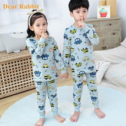 New Kids Pajamas Clothing Sets Girl Lovely Night Suit Children Cartoon Sleepwear Pyjamas Cotton Baby Boy Nightwear Teens Clothes